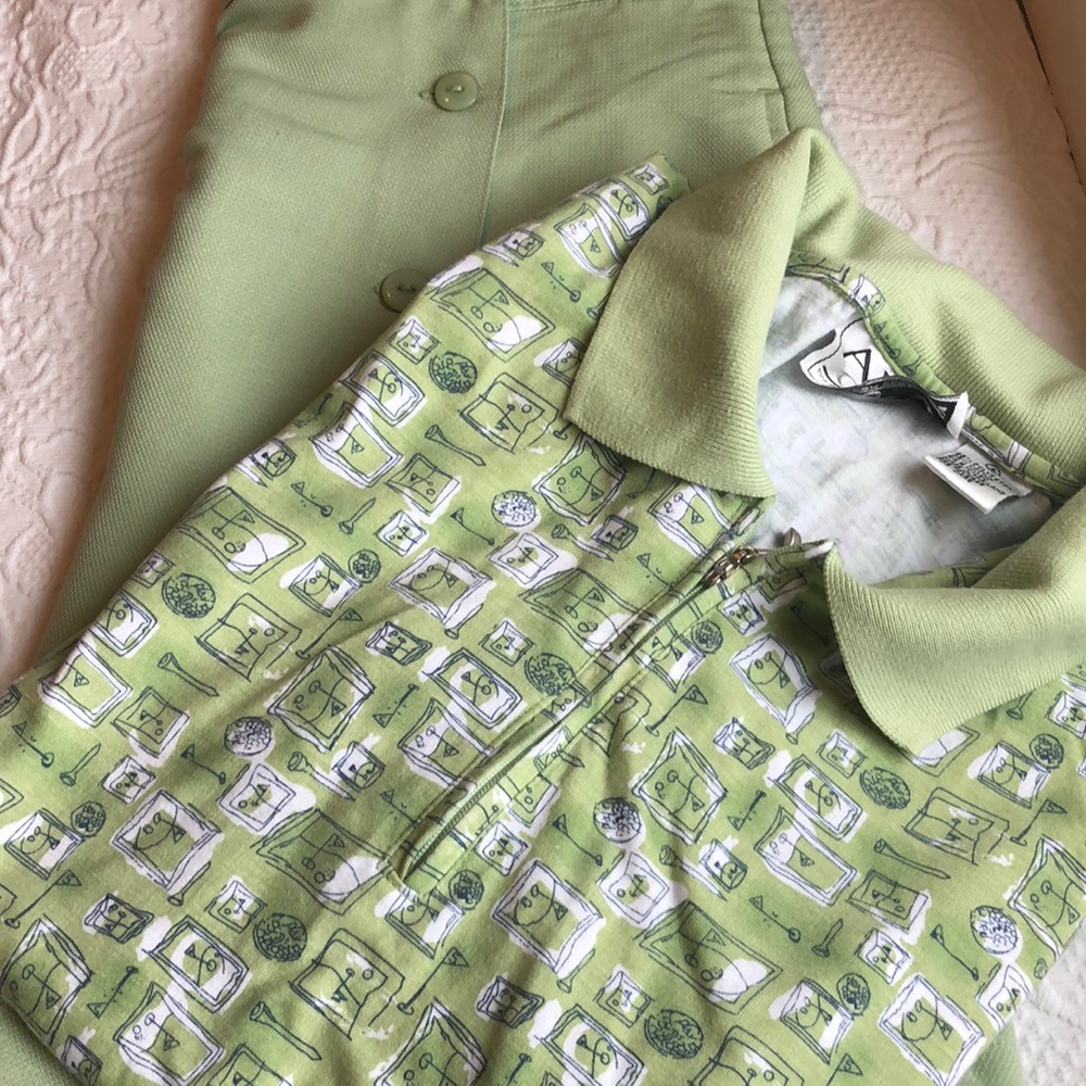 Golf Set Polo Shirt and Shorts AW Golf Size Small Top Size 12 Shorts.